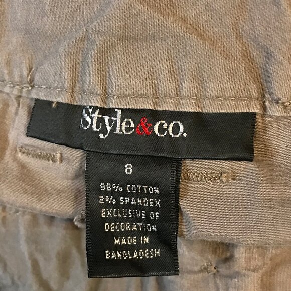 Stylish Brown Cargo Pants with Embroidery sz 8 - Picture 11 of 13